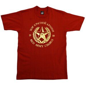 Screen Stars Best Vintage T Shirt Size LARGE L Fifty Fifty Red Army Chorus 89